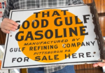 That Good Gulf Gasoline Pittsburgh PA DSP Flange Sign