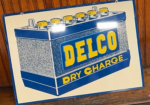 Delco Dry Charge Batteries DST Sign