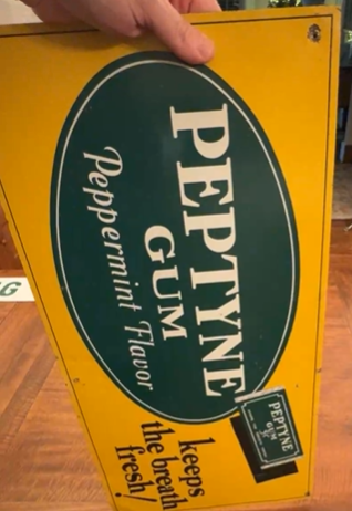 Peptyne Gum Peppermint Flavor SST Sign