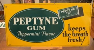 Peptyne Gum Peppermint Flavor SST Sign