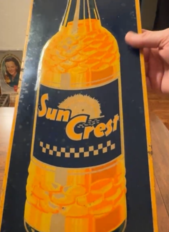 Sun Crest Embossed SST Bottle Graphic Sign