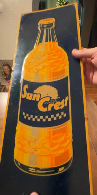 Sun Crest Embossed SST Bottle Graphic Sign