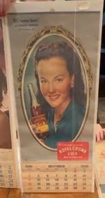 Royal Crown Cola 1949 Full Pad Calendar
