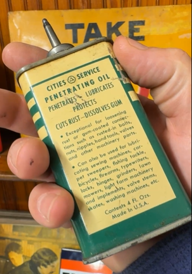 Cities Service Penetrating Oil and Boron Home Oiler 4 Ounce Cans