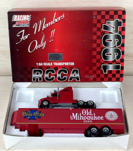 1994 Old Milwaukee Tim Richmond Race Car Transporter 1:64 Scale Milwaukee Wisconsin