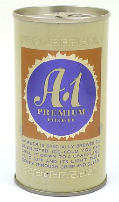 1967 A-1 Premium Beer 12oz T35-07 Ring Top Can Phoenix Arizona