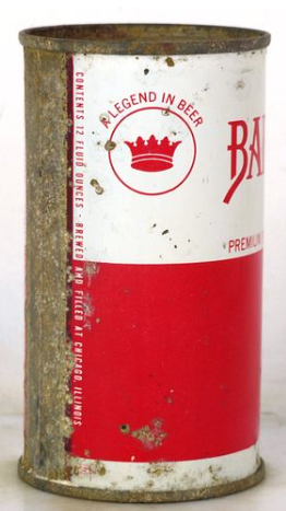 1959 Barbarossa Beer 12oz 34-33 Flat Top Can Chicago Illinois