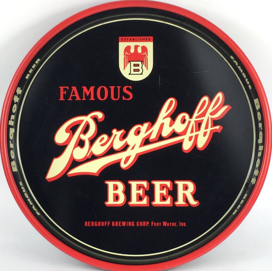 1950 Berghoff Beer 13 inch Fort Wayne Indiana