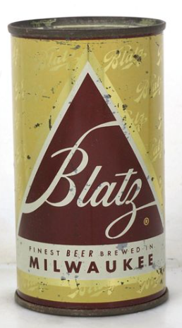 1953 Blatz Beer 12oz Flat Top Can Milwaukee Wisconsin
