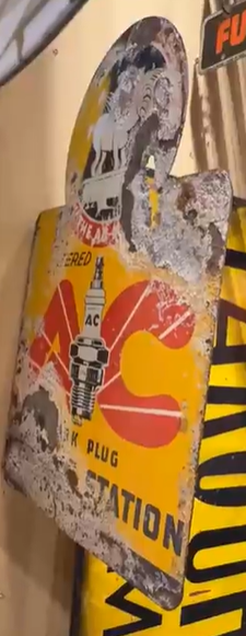 AC Spark Plugs Cleaning Station DST Flange Sign