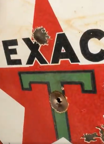 Texaco Nafta Lubricantes Black T DSP 36 Inch Sign