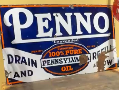 Penno Pennsylvania Oil Drain and Refill Here SSP Sign