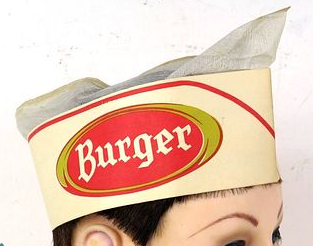1962 Burger Beer Brewery Worker Soda Jerk Paper Hat Cincinnati Ohio