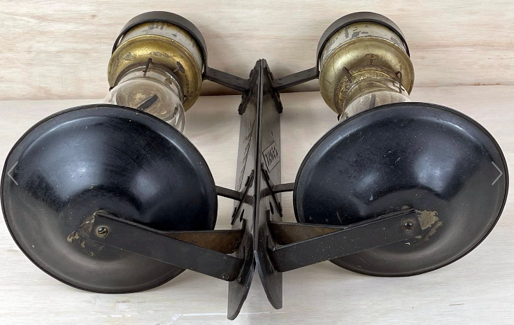 1934 Chesapeake and Ohio Railway Caboose Wall Lanterns Matched Pair