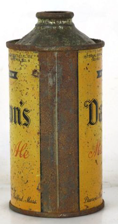 1938 Dawson’s Master Ale 12oz Low Profile Cone Top Can New Bedford Massachusetts