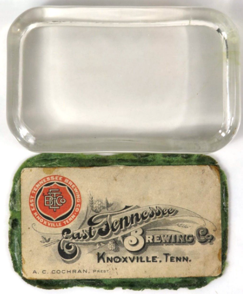 1910 E. Tennessee Brewing Co. A. C. Cochrane President Paperweight Knoxville Tennessee