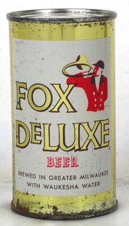 1960 Fox DeLuxe Beer (Full) 12oz Flat Top Can Waukesha Wisconsin