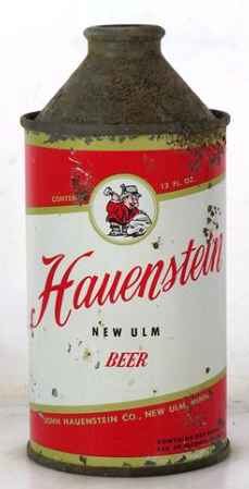 1954 Hauenstein Beer 12oz High Profile Cone Top Can New Ulm Minnesota