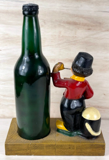 1960 Heineken Beer Dutch Boy and Bottle Plaster Display Amsterdam Netherlands