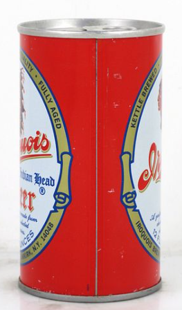 1976 Iroquois Indian Head Beer 12oz Ring Top Can Dunkirk New York