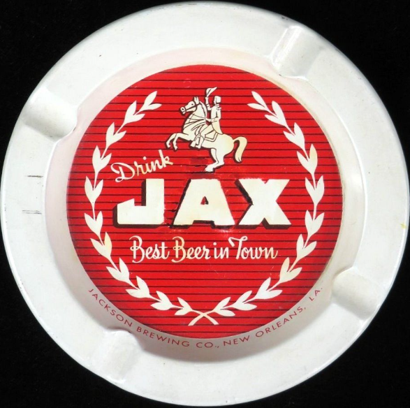 1940 Jax Beer 4½ Inch Tin Ashtray New Orleans Louisiana