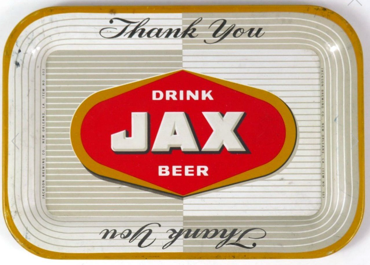 1954 Jax Beer Serving Tray New Orleans Louisiana