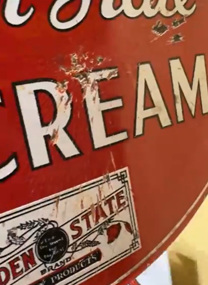 Golden State Ice Cream DSP Hanging Sign