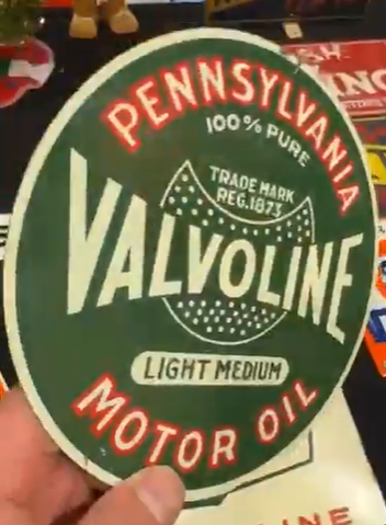 Valvoline Light Medium Motor Oil DSP Lubester Paddle Sign