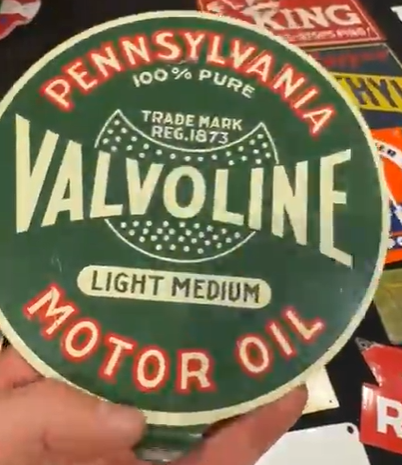 Valvoline Light Medium Motor Oil DSP Lubester Paddle Sign