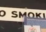 Texaco Double Logo White T No Smoking SSP Sign