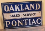 Oakland Pontiac Sales Service DSP Sign