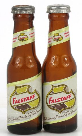 1958 Falstaff Beer Salt & Pepper Set 4 Inch St. Louis Missouri