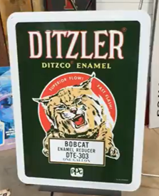 Ditzler Ditzco Enamel Superior Flow Paint Embossed SST Sign