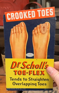 Dr Scholl’s Toe Flex Crooked Toes Cardboard Easel-Back Sign
