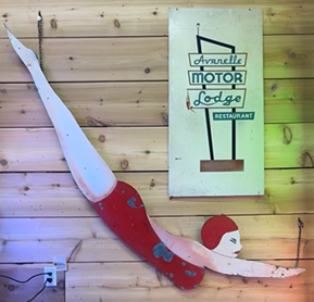 Diving Girl (like Jantzen) from Avanelle Motor Lodge SST Sign