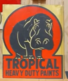 Hippo Tropical Heavy Duty Paints Aluminum Flange Sign