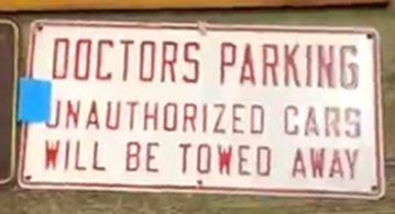 Doctors Parking Unauthorized Cars SST Embossed Sign