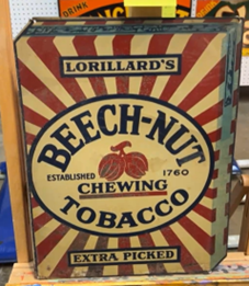 Lorillard’s Beech-Nut Chewing Tobacco SST Sign