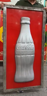 Coca-Cola Silver Bottle Building 3D Kay Display Sign