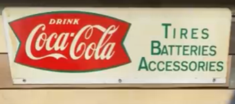 Drink Coca-Cola Tires Batteries Accessories DST Rack Sign