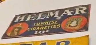 Helmar Turkish Cigarettes Embossed SST Sign