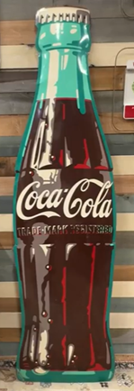 Coca-Cola Convex Die Cut 6 Foot SST Bottle Sign
