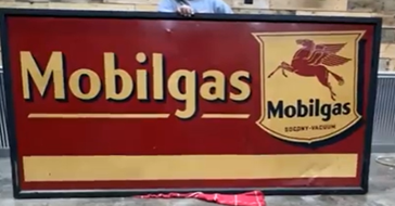 Mobilgas Socony-Vacuum with Pegasus Horizontal SST Billboard Sign