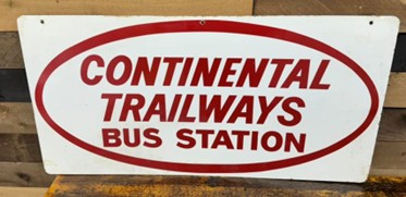 Continental Trailways Bus Station DSP Hanging Sign