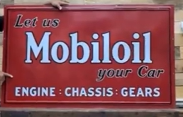 Mobiloil Let Us Mobiloil Your Car Engine Chassis Gears SSP Self Framed Sign