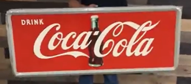 Drink Coca-Cola with Centered Bottle Cookie Cutter Waffle Corner SST Sign
