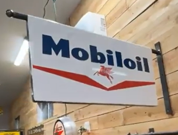 Mobiloil Mobil with Pegasus DSP Fold-Over Swinger on Hanger