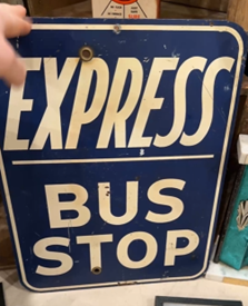 Express Bus Stop DST Sign