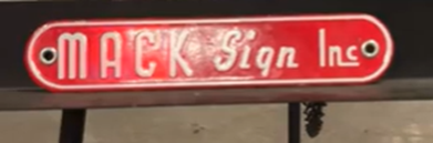 Mack Sign Inc Sign Plate
