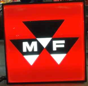 Massey Ferguson MF Farm Machinery and Equipment Plastic Light Up Sign